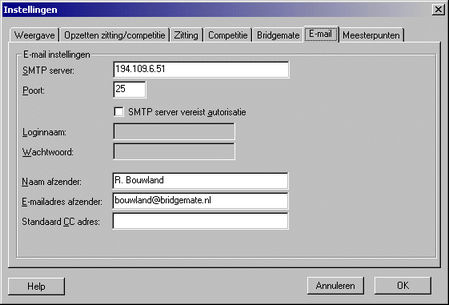 InstellingenEmail