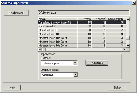 SchemaImporteren